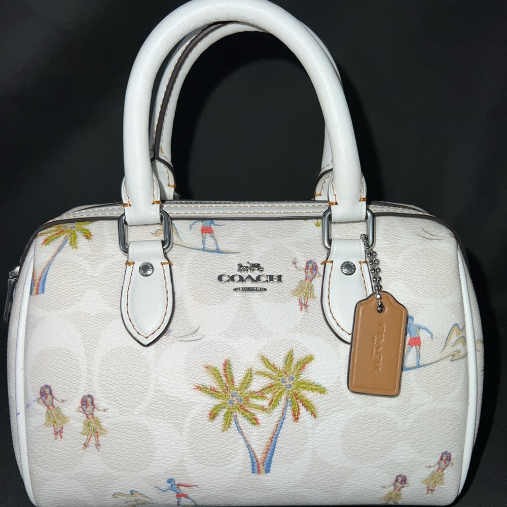 Mini Rowan Crossbody In Signature Canvas With Hula Print